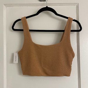 Babaton Sculpt Knit Tank Gold
